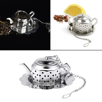  1 buc Drăguț Ceai Infuzor Ceainic din Oțel Inoxidabil Forma de Frunze de Ceai Spice Sita Mesh Filter Filtru de Ceai Teaware Instrumente Accesorii