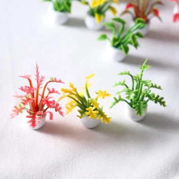  1 buc Noi, Creative Drăguț 1/12 Păpuși Interioară, Mini Ghiveci de Plante Modelul Accesorii de Gradina DIY Jucărie pentru Copii Pentru Casa Papusa en-Gros