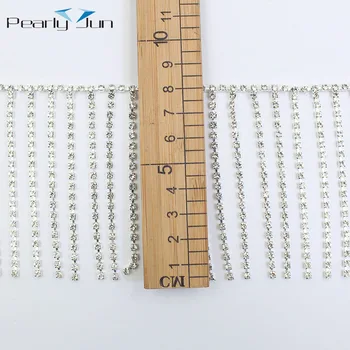  1 metri 8cm toate-meci de diamant lanț tassel trim,folosit pentru fusta rochie de genți, pantofi și pălării DIY accesorii de cusut chingi ML049-1