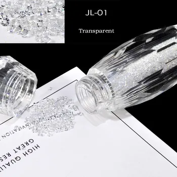  1 Sticlă Mică de Sticlă de Unghii Strasuri de Cristal Margele Micro Glitter 3D Nail Art Decoratiuni DIY Sfaturi de Pietre AB Manichiura cu Diamante