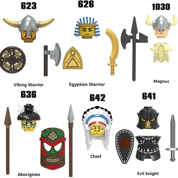  10BUC Militare Medievale Seturi de Cifre Bloc Egiptean Soldat Roman Caramida Casca Sabia Accesorii DIY Cadou de Crăciun de Jucărie