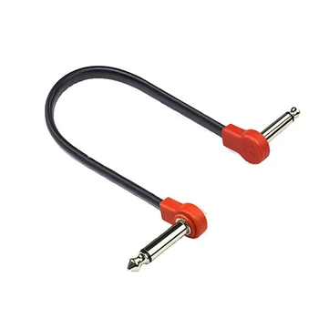  15cm 6,35 mm Efecte Chitara Pedale Cablu Adaptor 1/4in Plug Wire Unghi Drept Rosu Unghi Drept Plug Instrumente Muzicale Patch Cord