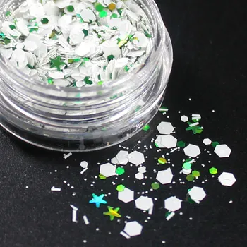  1Box Violet Zăpadă Holografic Paiete Sclipici Shimmer Diamant de 15 Ochi de Culoare Strălucitoare Piele de Evidențiere Față Sclipici Festival de Machiaj