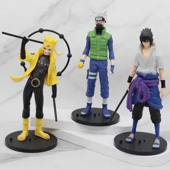  1BUC Aleatoare stil Anime Naruto Shippuden Hinata Sasuke Itachi, Kakashi Gaara Jiraiya Sakura PVC Cifre Păpuși Jucării Copil Cadou