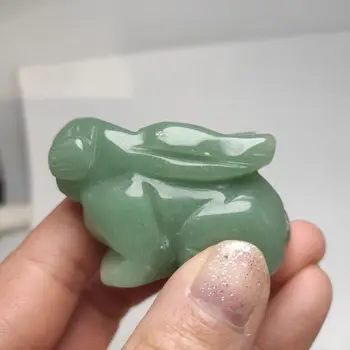  1buc cristal natural de animale dongling iepurele de jad sculptat de mână-sculptate ornamente zodia iepure