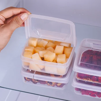  2 BUC Cutie de Depozitare Portabil Proaspete-păstrarea Fructelor de Legume Organizator Cutie Transparentă Flip Cover Brânză Frigider Alimente Container