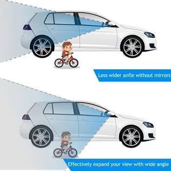  2 buc HD Fara rama Auto Oglinzi retrovizoare pentru unghiul mort Mașina de Siguranță de Conducere Reversibil cu unghi Larg de Spate Oglinda Retrovizoare Auxiliar de Parcare