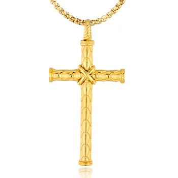  2019 Noi hip hop de sex Masculin Isus Pandantiv de Aur de Argint de culoare Cruce Colier Pandantiv Bijuterii din Oțel Inoxidabil Pentru Barbati