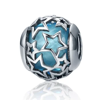  2022 925 Sterling Silver blue star model margele Farmecul Original se Potrivesc Argint 925 Brățară Șirag de mărgele pentru Femei Bijuterii DIY Cadou
