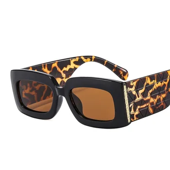  2022 Noua Moda Dreptunghi ochelari de Soare Femei Bărbați Degradeuri Obiectiv Cadru din Plastic de Brand Designer de Romb Model de Ochelari de Soare UV400