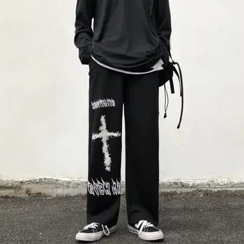  2022 Streetwear Punk Pantaloni Femei Graffiti Print Pantaloni Japoneze Pantaloni Largi Femei Harajuku Pantaloni