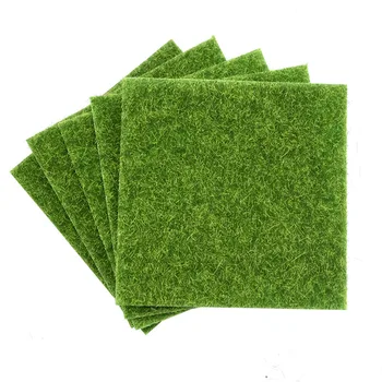  2size Artificial Verde Mat Covor de Iarbă Artificială Gazon Gazon Covoare Fals Sod Moss Pentru Micro Peisaj Acasă Accesorii de Gradina