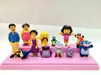  3-10cm 12buc/Set Anime Dora Explorer PVC Model de Colectare de Jucării de Crăciun de Acțiune Figura Jucarii pentru Copii