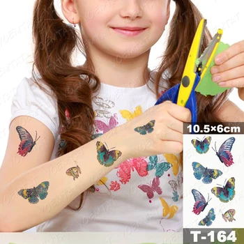  3D Butterfly Impermeabil Tatuaj Temporar Autocolant Femeie Glezna Mainii, Piept Flash Tatuaj Fată de Culoare Body Art Fals Tatuaj Realist