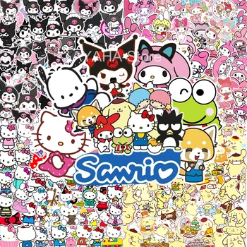  50/100buc Kawaii Melodia Mea Kuromi Autocolante Hello Kitty pentru Fete Copii DIY Laptop Telefon Jurnal de Desene animate Drăguț Sanrio Decalcomanii Autocolant