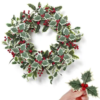  5pcs Artificiale Holly Berry Cu Frunze Pentru Pomul de Crăciun Decor Petrecere de Nunta, Cadou de Sărbători Tort Toppers Ambarcațiuni Coroană de Crăciun