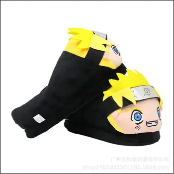  Anime Naruto Pluș, Papuci De Casă Iarna Calda Non-Alunecare De Blană Papuci De Desene Animate All Inclusive Moale De Bumbac Confortabil Papuci De Casă Gros Pantofi