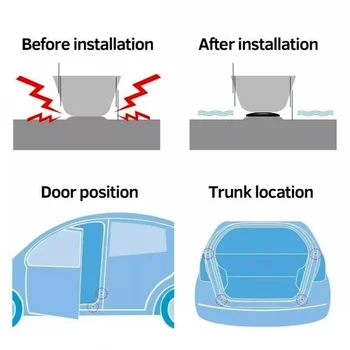  Anti-coliziune Pad Silicon Auto Închidere a ușilor de Protecție Anti-șoc izolate Fonic Tăcut Tampon Autocolante Garnitura Accesorii Auto