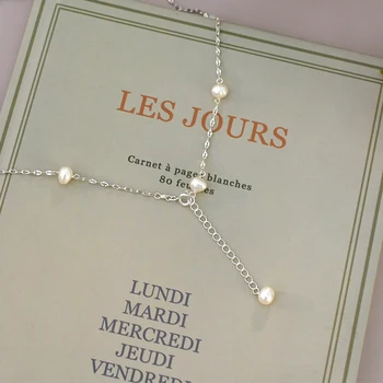  ASHIQI Naturale, Perle de apă Dulce 925 Sterling de Argint Colier Moda Bijuterii pentru Femei, Cadou Nou