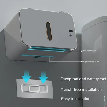  Automat Roll Dispenser de Hârtie de Perete Punch-Gratuit Titularul de Hârtie Igienică Eletric Dispenser de prosoape de Hârtie Țesut Capacul Cutiei de JAN88