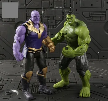  Avengers 3 Infinity War Hulk/Iron Man/Spiderman/Thanos/Viziune/ Căpitanul America/Omul-Furnică/Thor/Loki PVC Acțiune Figura Set de Jucarie pentru Copii