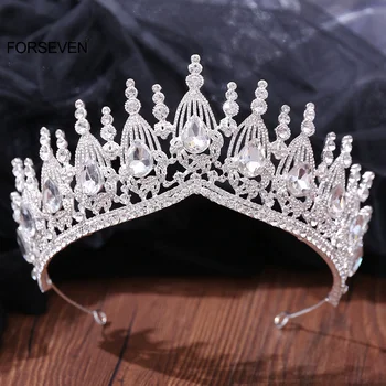  Baroc Coroane Bling Stras Coronite de Mireasa de la Nunta de Păr Bijuterii Accesorii Strălucitoare de Cristal Benzi Printesa Diadema