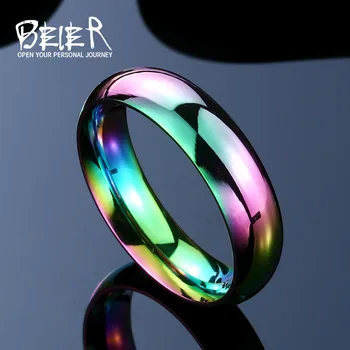  Beier 316L din Oțel Inoxidabil cu inel de calitate superioară Inel Rainbow vânzare fierbinte Bărbat/Femei moda bijuterii BR-R063