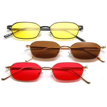  Brand Designer de ochelari de Soare Cadru din Aliaj de Ochelari de Soare Retro Ochelari de protecție Anti-UV Ochelari Poligon Ochelari de vedere Ornamental Adumbral A++