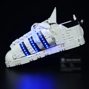  BrickBling Lumină Led-Uri Kit Pentru 10282 Originals Pantofi Sport Adidas De Colectie Model De Jucărie ( Nu Blocuri)