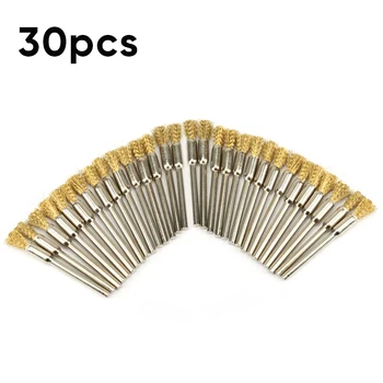  Burghiu roți de Sârmă de Metal Instrument de Putere de Curățare Set de Accesorii pentru Îndepărtarea Ruginii 30buc Creion Perii