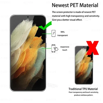  Caz Pentru Samsung Galaxy S21 Ultra Dublu Partea Silicon TPU Transparent Coque pentru samsung s20 s21 plus ultra fe Moale capacul coque