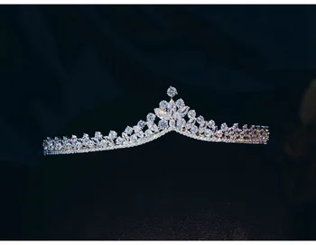 CC Coroana de Nunta pentru Femei Accesorii de Par Mireasa Benzi de Logodna Bijuterii de Cristal Diademe și Coroanele Strălucitoare Farmece FO42