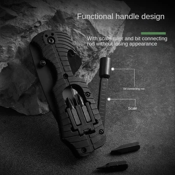  Chave multifuncional mâner Confortabil multi-funcția de cuțit + șurubelniță integrat portabil briceag