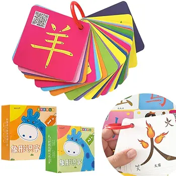  Chineză de învățare Cuvinte în Limba Carduri Flash pentru copii Copii Card flash Joc de Memorie clasă jucarii Educative pentru copii