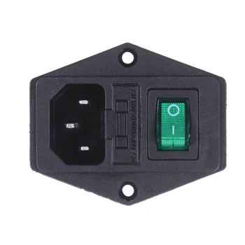  De vânzare la cald 3 Pin IEC320 C14 Admisie Module Plug Fuse Switch Bărbat Priza 10A 250V