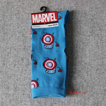  De Vânzare la cald benzi Desenate Erou General Șosete desene animate Iron Man, Captain America Genunchi-Mare, Cald Cusaturi model Antiderapant Casual bărbați Șosete