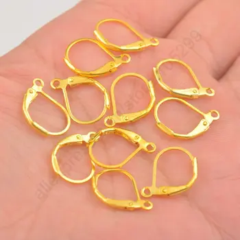  Deprimat Semicerc Culoare Aur Cercel de Cârlig Earwires Femeie Bijuterii Maneta Înapoi DIY Accesorii pentru fabricarea Concluziile