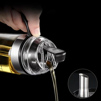  Deschiderea și închiderea automată sticlă de ulei pot sticla de ulei, condiment sticla, anti-scurgere, meterable ulei, oțet oală, ajutor bucatarie