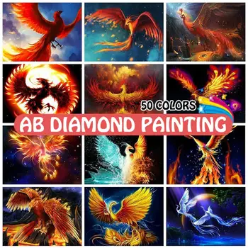  Diamant Pictura de 50 de Culori Fantezie Phoenix 5D AB Burghiu Broderie Cusatura Cruce Animale de Arta Mozaic Acasă Craft Hobby Kit Decor