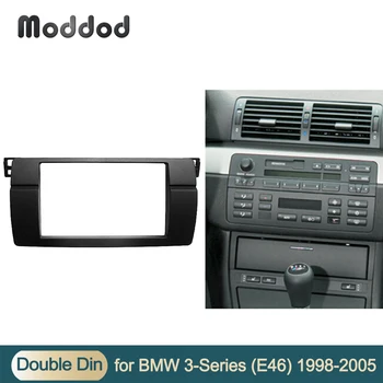  Din dublu Pentru BMW Seria 3 E46 1998-2005 Radio, DVD Fascia Stereo Panoul de Bord Mount Kit tapițerie Cadru
