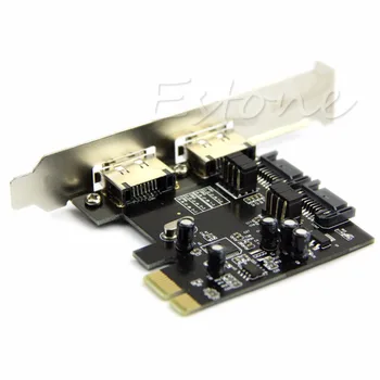 Esata PCI-E PCI Express 6Gbps la 2 Porturi SATA 3.0, SATA III ASM106 Adaptor de Card C26
