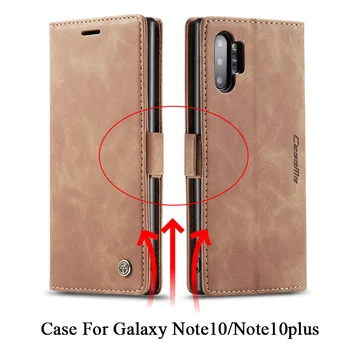  Flip Portofel Caz Pentru Samsung Galaxy S22 S21 S20 FE S10 E S9 S8 Nota 10, 20 Ultra Plus S7 Lux din Piele Capacul locașului de Cartelă Magnetică