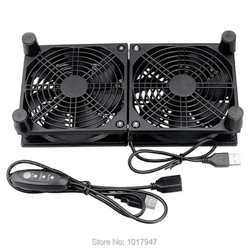  Gdstime 120mm TV Box Router Modem Ventilatorului de Răcire la Viteză Reglabilă Universal Notebook Bază Radiator pentru NETGEAR/ASUS GT/RT-AC5300