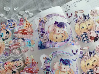  Hamster Halloween Washi Banda PET Animale Drăguț Diy Carte Face Autocolant Decorativ