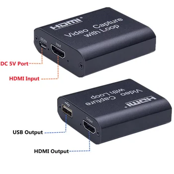  HD 1080P, 4K HDMI Card de Captura Video HDMI-compatibil Cu USB 2.0 Placa de Captură Record de Joc Live Streaming de Difuzare TV