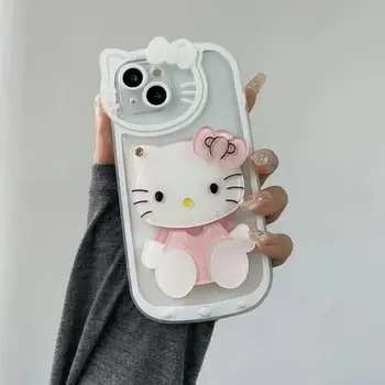  Hello Kittys Caz Telefon cu Oglinda Kawaii Desene animate pentru Iphone 12 13 11 Pro Max Xr X Xs Max All-Inclusive Anti-Drop Caz de Telefon