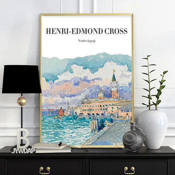  Henri Edmond Cross Expoziție Muzeul Poster, Retro Peisaj Arta De Perete, Panza Pictura, Printuri Camera De Zi Dormitor Decor Acasă