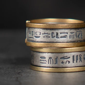  Horus Ochi Egipt simbolul S925 Argint inele deschis pentru barbati si femei moda bijuterii