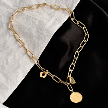  Insertii de Titan oțel cu farmec floare colier de moda Noua Inoxidabil pandantiv bijuterii frumos cadou frumos pentru femei Nu decolorare