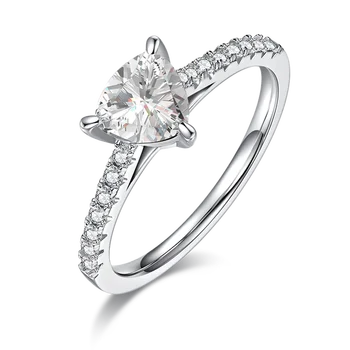  IOGOU 1.0 Trilioane de Carate Taie Moissanite Inele de Logodna cu Diamante pentru Femei Reale 925 Sterling Silver Accesorii de Nunta Bijuterii